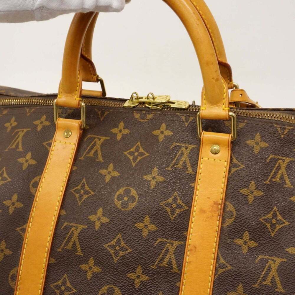 LOUIS VUITTON Brown Monogram Keepall 50 Boston Bag - Picture 9 of 14